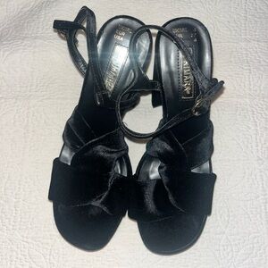Black velvet heels